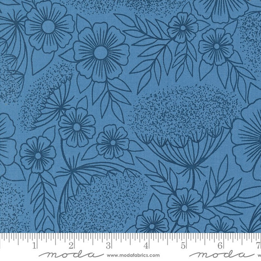 Field of Flowers - Queen Anne's Lace in Cornflower - Katharine Watson - Moda (Pre-order Oct 2024)