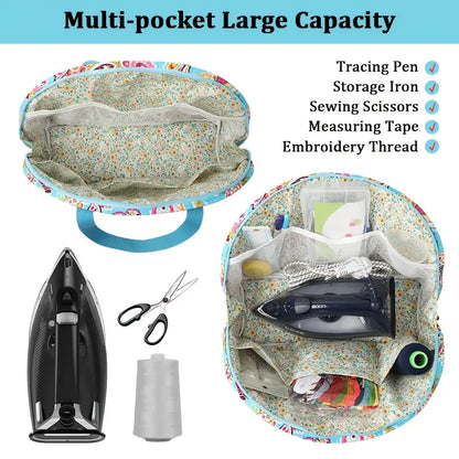 Premium Quilted Iron Carry Case (With Notions Storage) - Butterfly