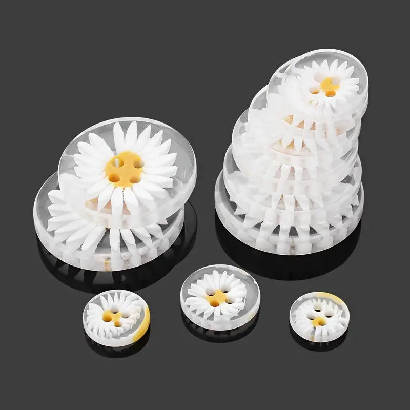 Daisy Buttons 4 Hole (0.4" to 1.2") 10pc