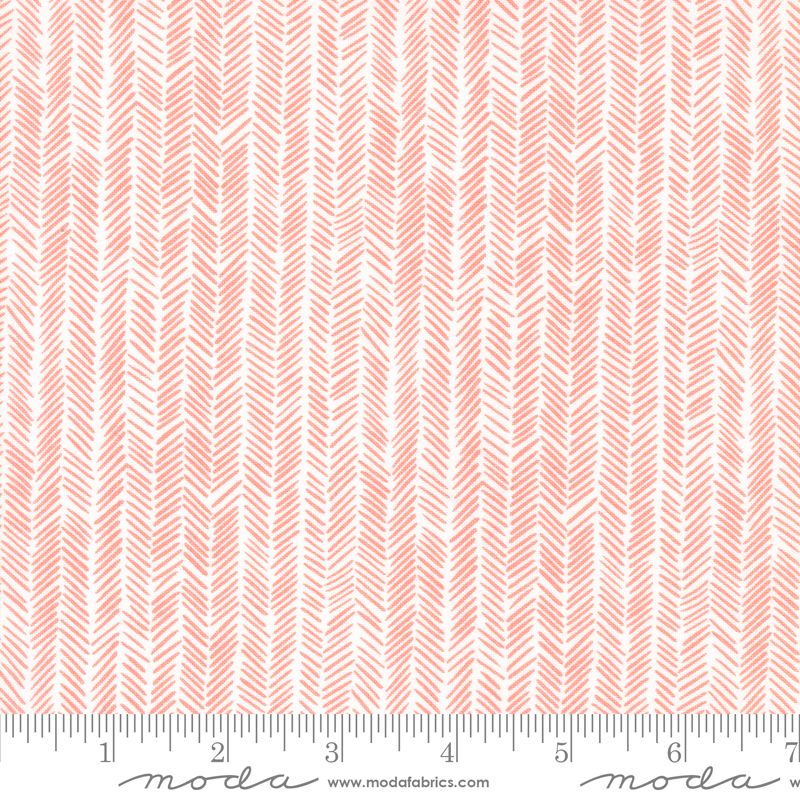 Willow - Herringbone in Peony - 1 Canoe 2 - Moda