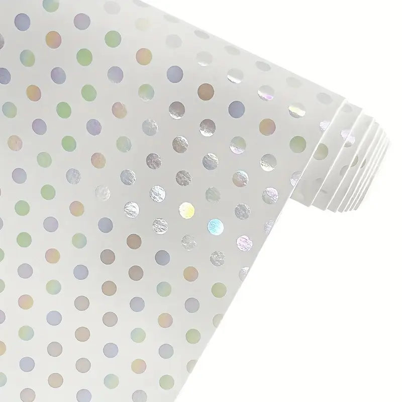 Faux Leather - Polka Dot Holographic (11 Colours) (12" x 54")