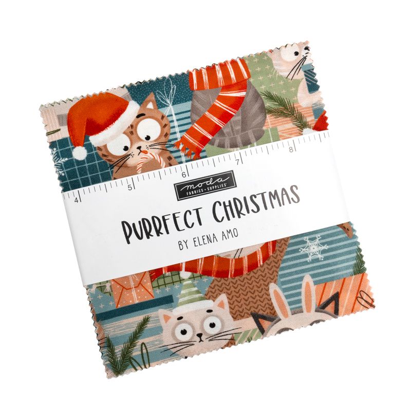 Purrfect Christmas - Charm Pack - Elena Amo - Moda (Pre-order: June 2025)