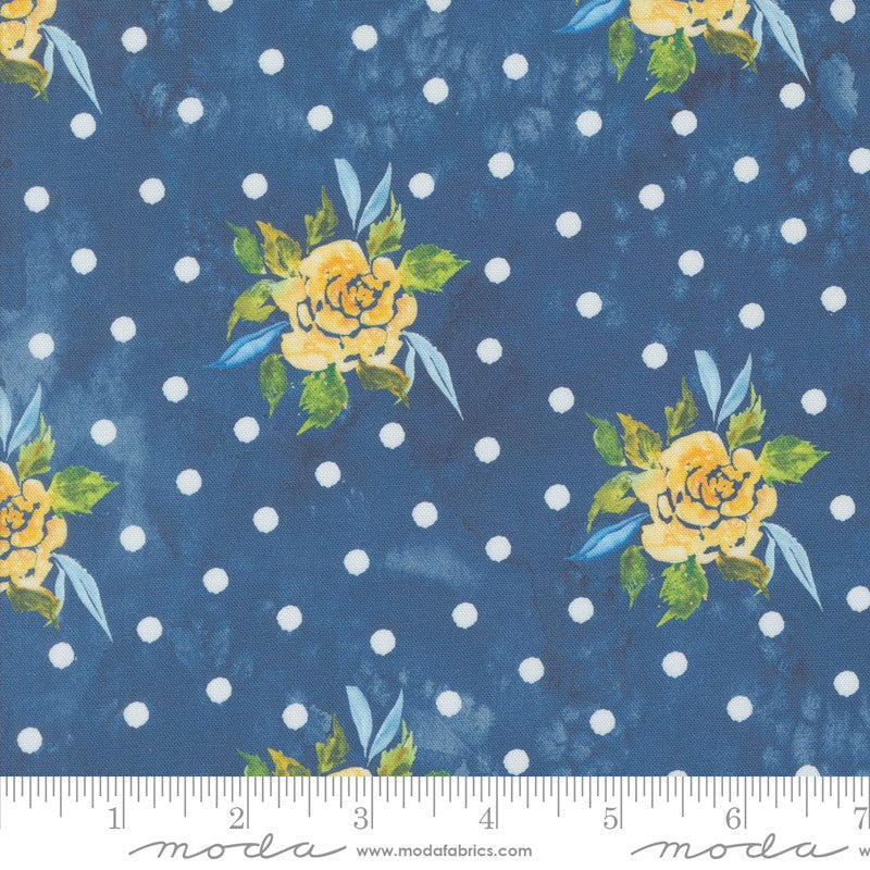 Sunshine & Blue Skies - Rosey Dots in Lake - Create Joy Project - Moda (Pre-order Nov 2024)