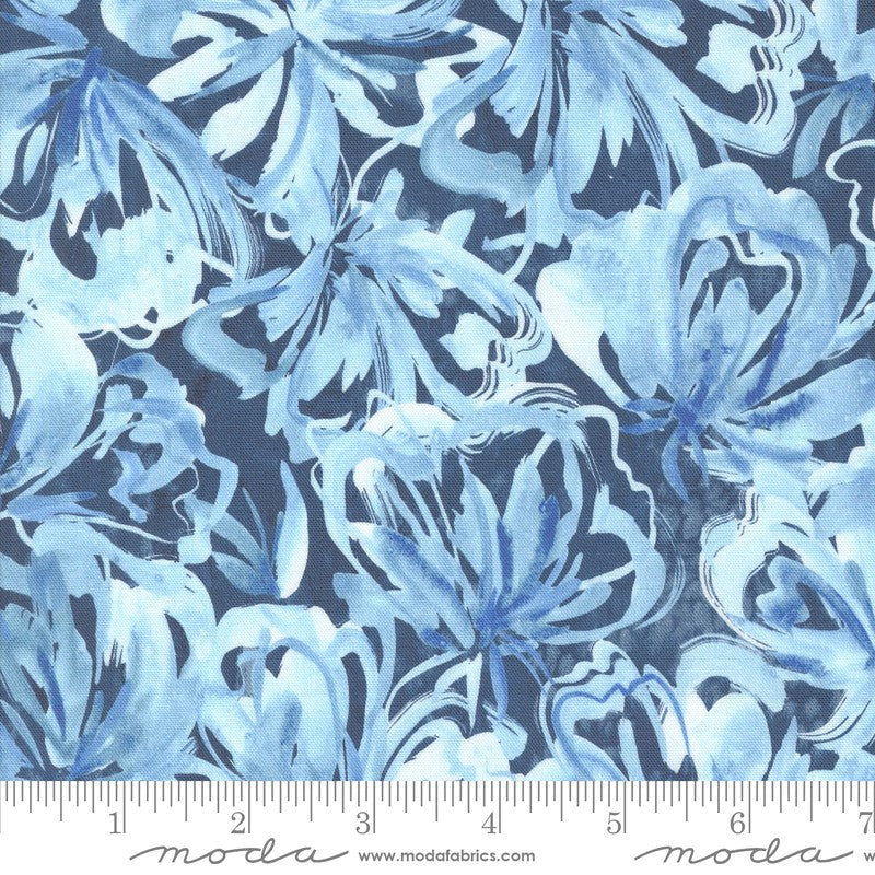 Sunshine & Blue Skies - Flower Burst in Indigo - Create Joy Project - Moda (Pre-order Nov 2024)