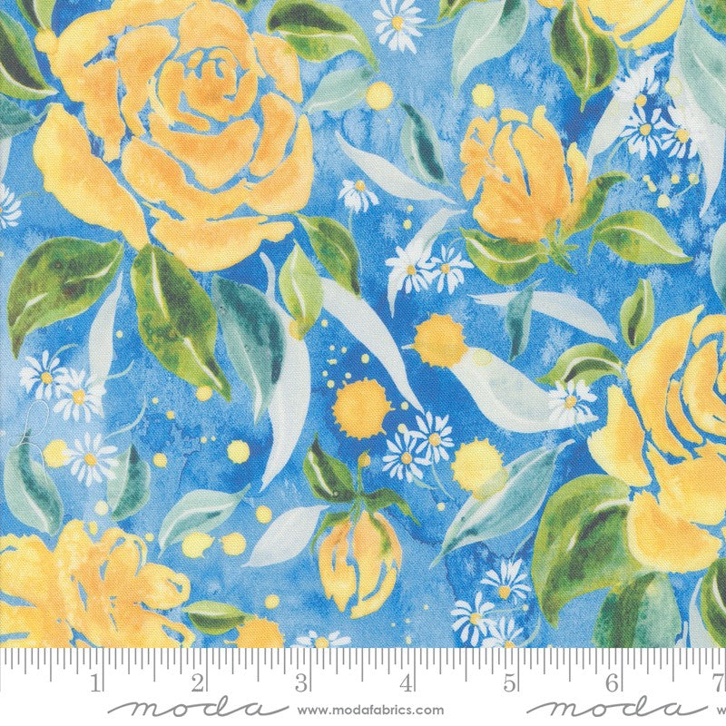 Sunshine & Blue Skies - Rose Upon Rows in Bluebell - Create Joy Project - Moda (Pre-order Nov 2024)