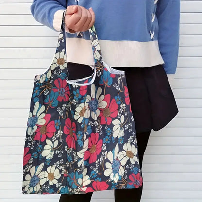 Sew n' Stash Shopping Bag (Foldable) - Blooming Meadow - Essential Notions