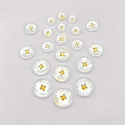 Daisy Buttons 4 Hole (0.4" to 1.2") 10pc