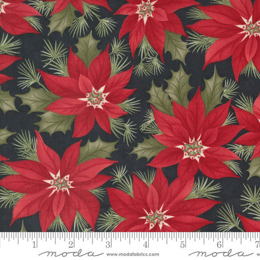 A Christmas Carol - Promising Poinsettia in Ebony - 3 Sisters - Moda (Pre-order July 2024)
