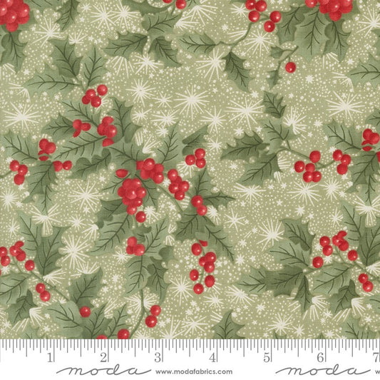 A Christmas Carol - Holly Berry in Sage - 3 Sisters - Moda (Pre-order July 2024)