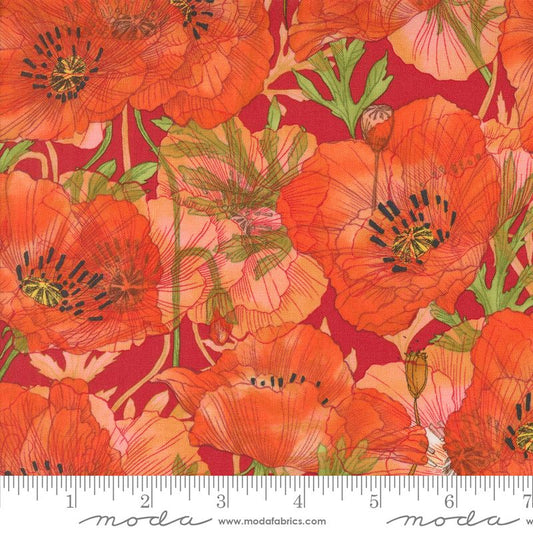 Superbloom - Poppy in Geranium - Robin Pickens - Moda (Pre-order: Apr 2025)