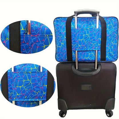 DOOR CRASHER! Sewing Machine Travel Bag - Blue Geometric - Essential Notions