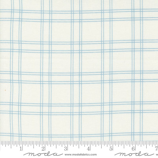 Shoreline - Plaid in Cream Light Blue - Camille Roskelley - Moda