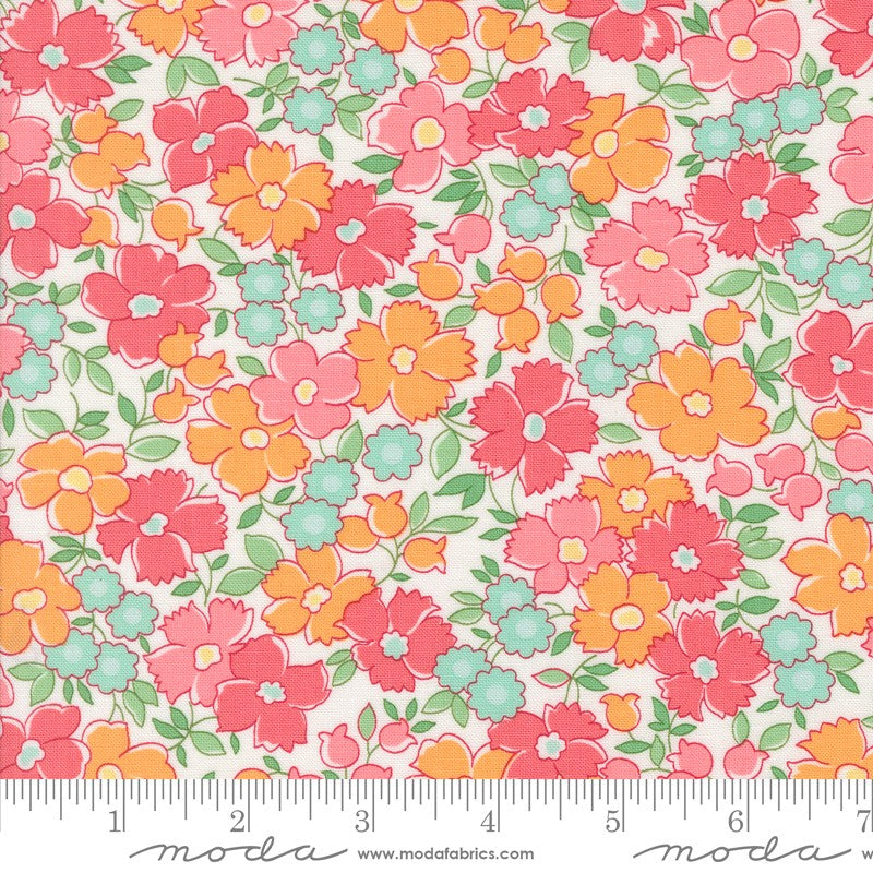 Summertime - Flower Patch in Cream/Pastel - Camille Roskelley - Moda (Pre-order: May 2025)