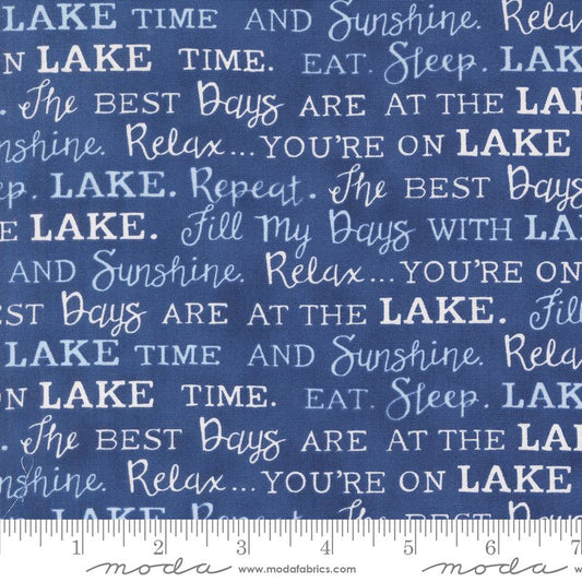 On Lake Time - Lake Words in Deep Water - Deb Strain - Moda (Pre-order Mar 2025)