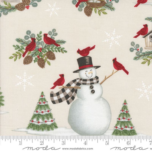 Winter Friends - Snowman & Cardinal in Snowy White - Deb Strain - Moda (Pre-order: July 2025)