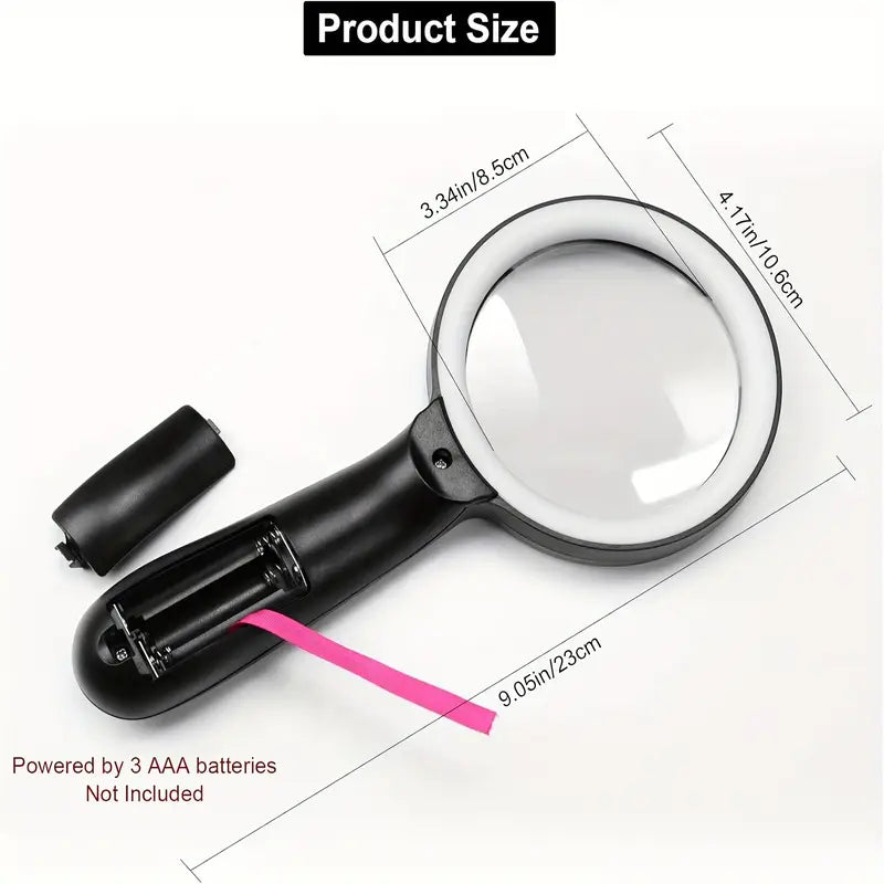 Basic Handheld LED Magnifying Glass 10x - Essential Notions (Pre-order: Feb 2025)