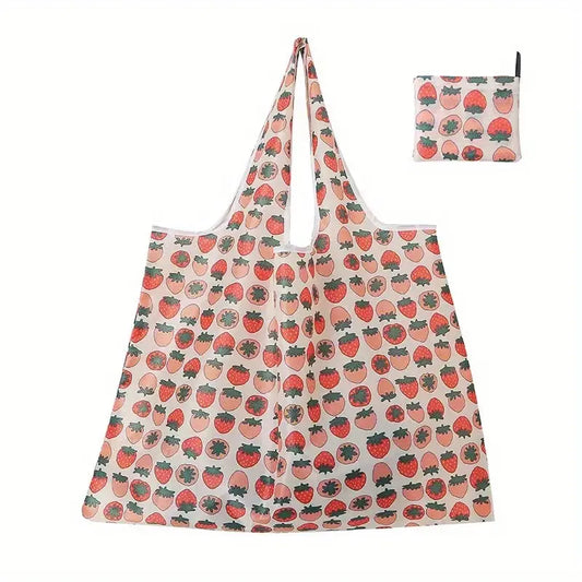 Sew n' Stash Shopping Bag (Foldable) - Strawberry - Essential Notions