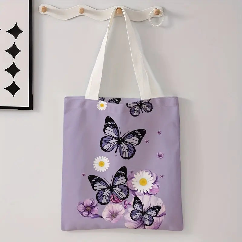 Sew n' Stash Tote Bag - Lilac Butterflies