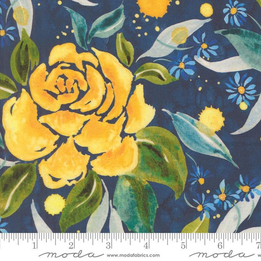 Sunshine & Blue Skies 108" Wideback - Rose Upon Rows in Lake - Create Joy Project - Moda