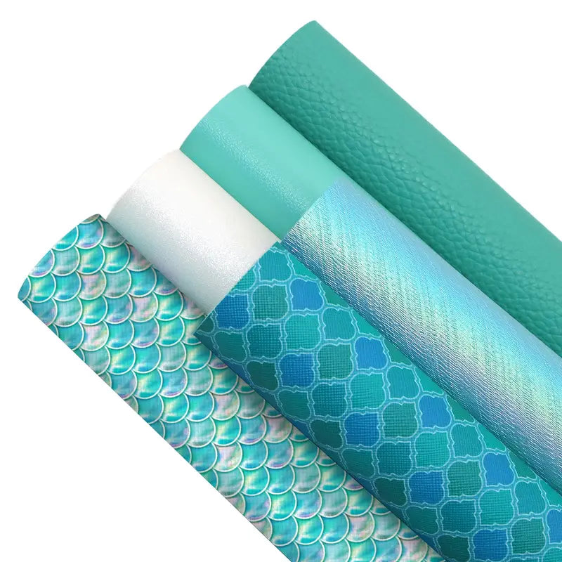 Faux Leather - Teal Delight (6pc) (7.9" x 12.9") (Pre-order: Apr 2025)