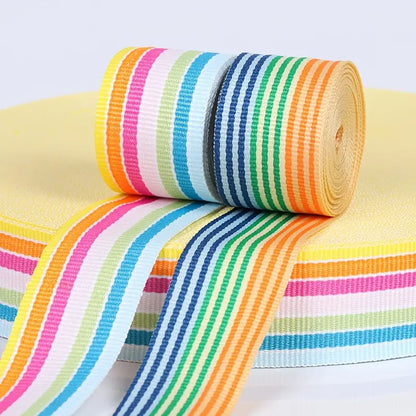 Rainbow Stripe Webbing 1" (4 Yards)