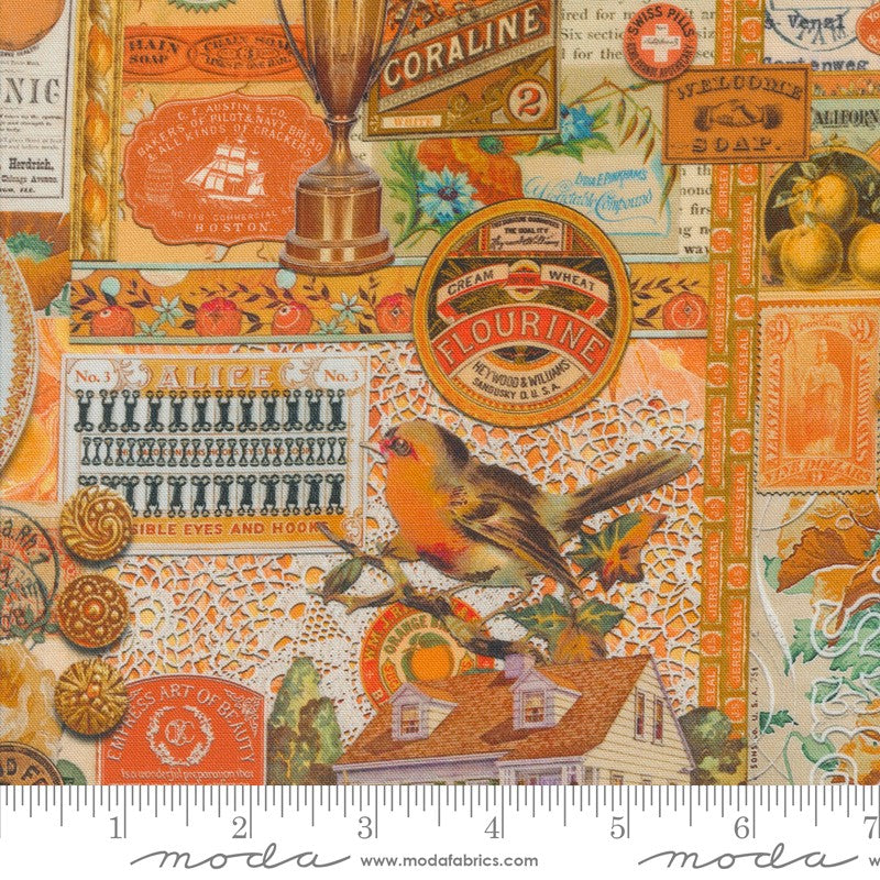 Curated in Color - Collage Patchwork in Orange - Cathe Holden - Moda