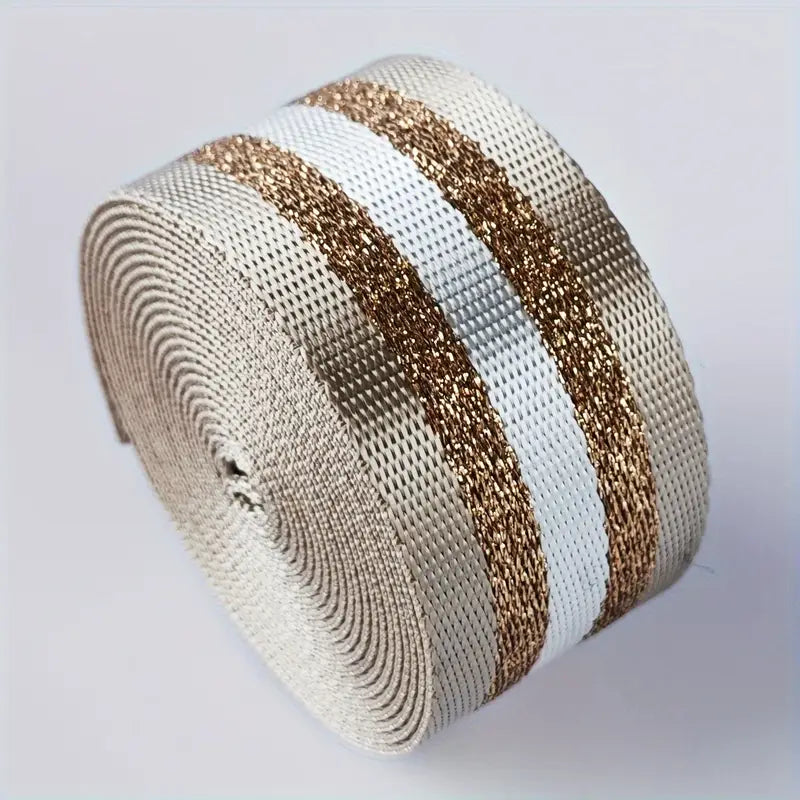 Metallic Webbing (Gold Metallic) 1 1/2" (3 Yards)