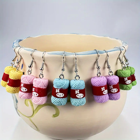 Mini Yarn Skein Earrings