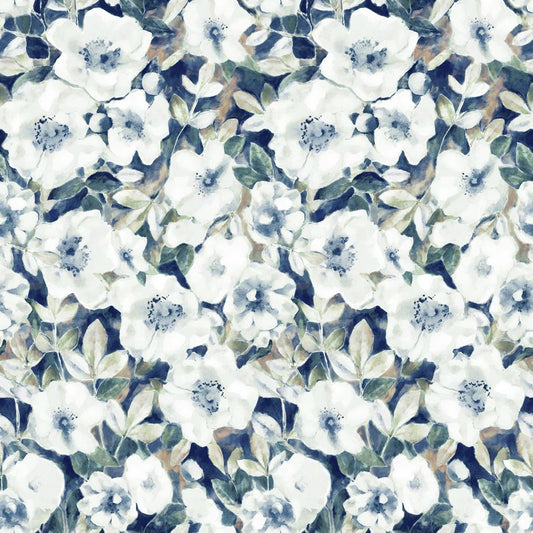 Natural Essence - Floral in Blue - Jacqueline Maldonado - FIGO (Northcott) (Pre-order: Oct 2024)