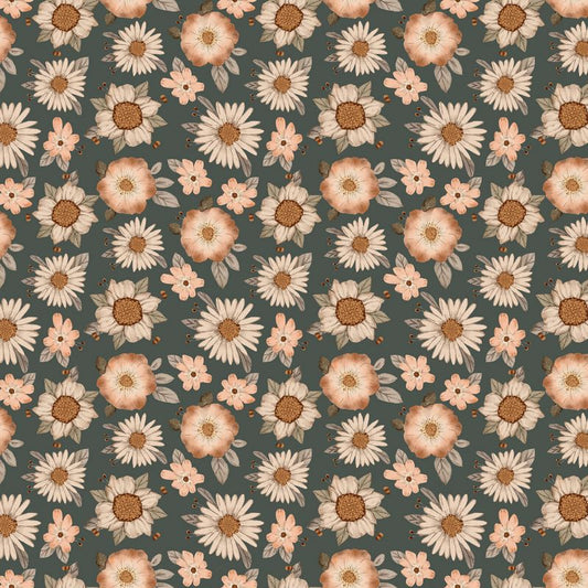 Charmwood - Large Floral in Spruce - Bernadett Urbanovics - FIGO (Northcott)