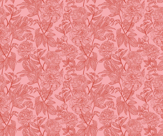 Indelible - Peony in Rouge - Anna Maria Textiles (Northcott) (Pre-order: April 2025)