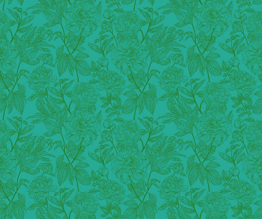 Indelible - Peony in Jade - Anna Maria Textiles (Northcott) (Pre-order: April 2025)