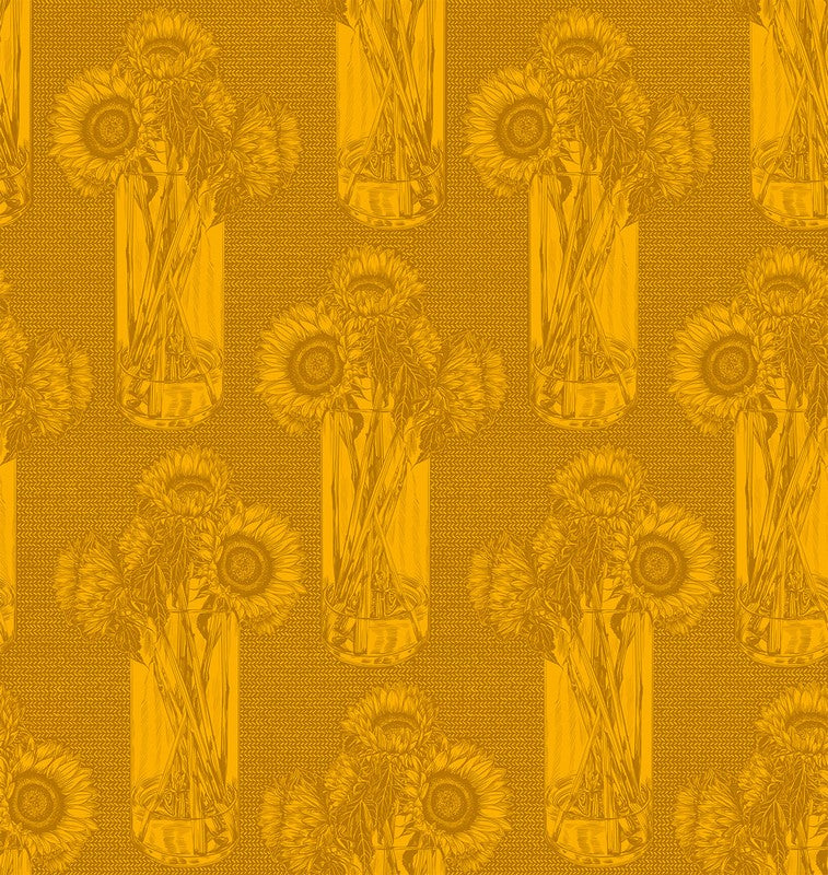 Indelible - Sunflowers in Saffron - Anna Maria Textiles (Northcott) (Pre-order: April 2025)