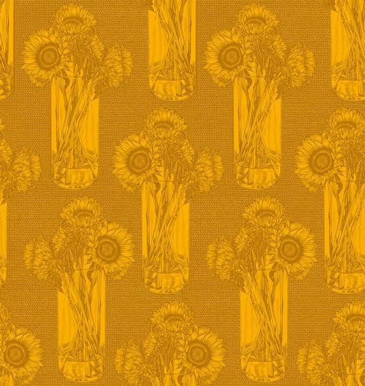 Indelible - Sunflowers in Saffron - Anna Maria Textiles (Northcott) (Pre-order: April 2025)