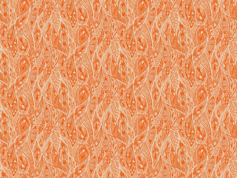 Shooting Star - Current in Tangerine - Anna Maria Textiles (Northcott) (Pre-order: July 2025)