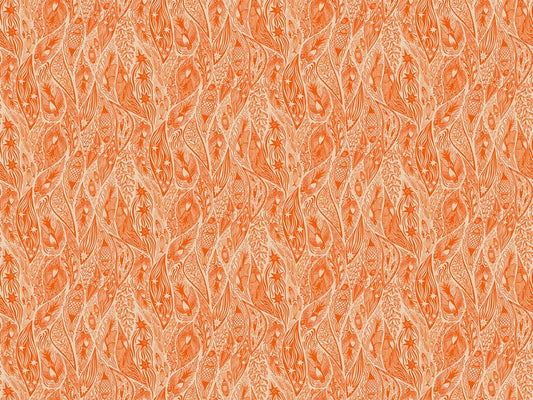 Shooting Star - Current in Tangerine - Anna Maria Textiles (Northcott) (Pre-order: July 2025)