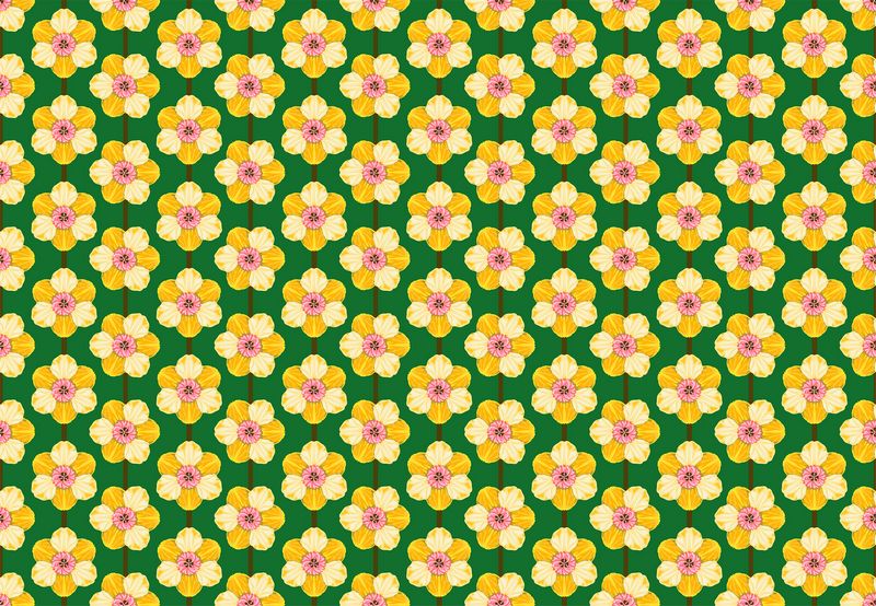 Iconic - Daffodil in Verdant - Anna Maria Textiles (Northcott) (Pre-order: May 2025)