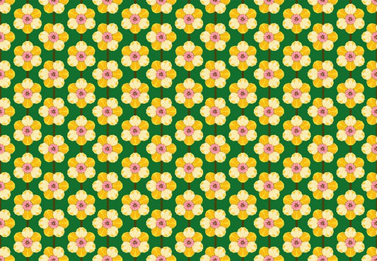 Iconic - Daffodil in Verdant - Anna Maria Textiles (Northcott) (Pre-order: May 2025)