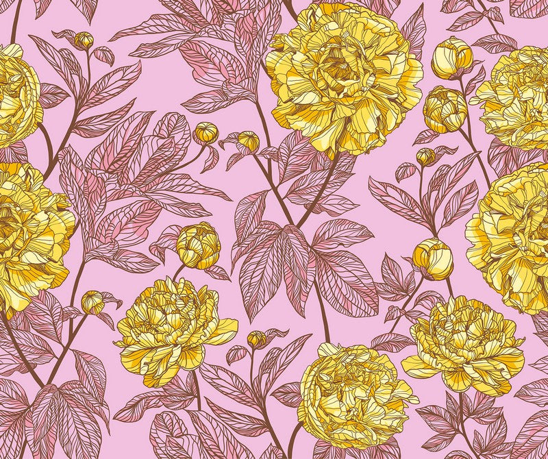 Indelible 108" Wide Back - Peony in Sunshine - Anna Maria Textiles (Northcott) (Pre-order: April 2025)