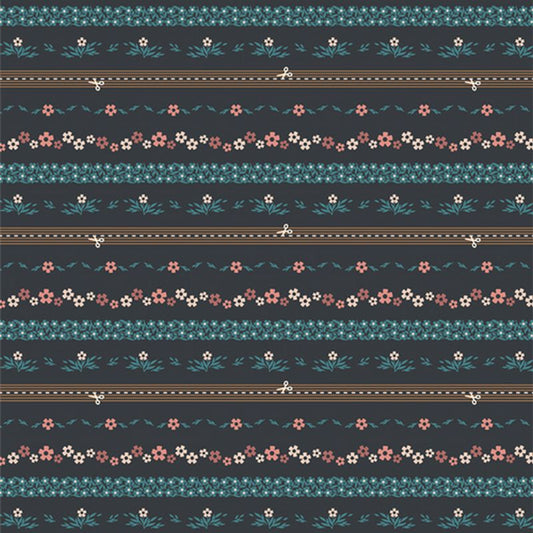 2.5" Edition BINDING STRIPS - Ditsy Chain Bound Midnight - Art Gallery Fabrics (Pre-order: Jan 2025)