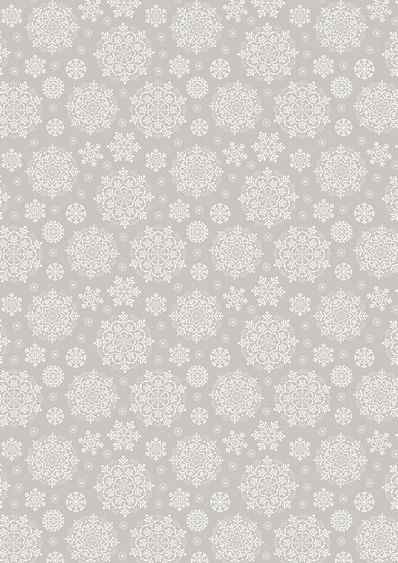 Peace & Joy - Snowflakes in Light Silver - Lewis & Irene