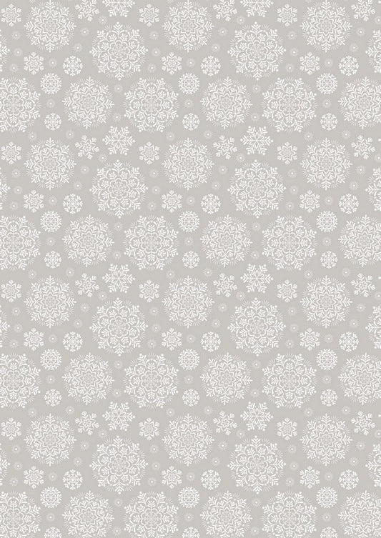 Peace & Joy - Snowflakes in Light Silver - Lewis & Irene