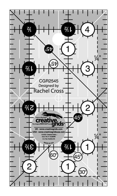 Creative Grids - 2.5" x 4.5" Quilt Ruler (Pre-order: Oct 2024)