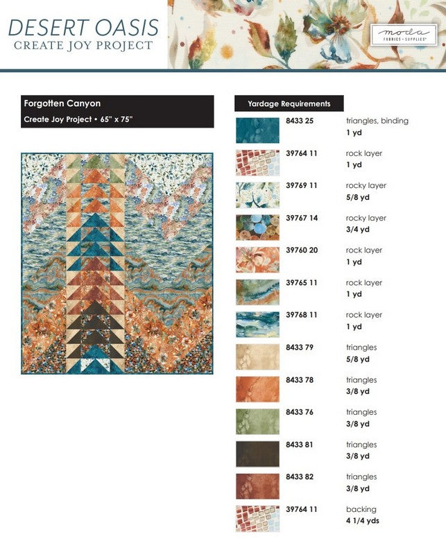 Desert Oasis - Forgotten Canyon Quilt Pattern - Create Joy Project