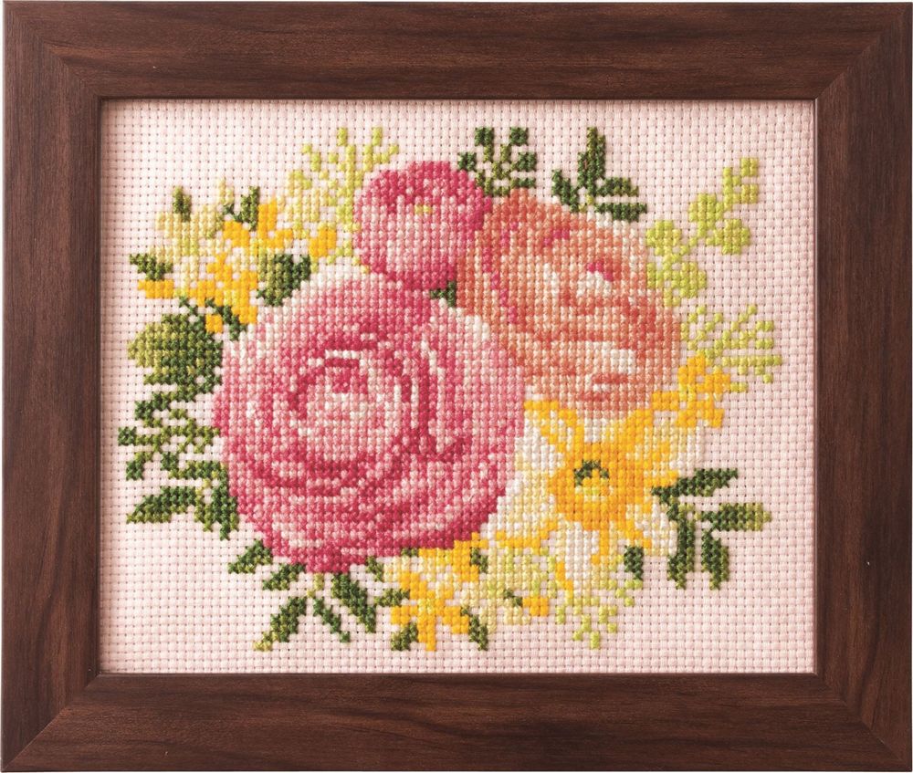 Ranunculus and Daffodil - Cross Stitch Kit - Lecien