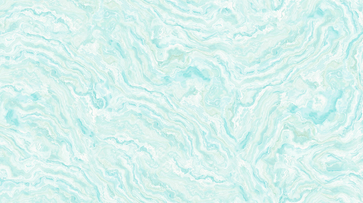 Tranquil Waters - Wave Texture Pale Turquoise - Deborah Edwards - Northcott