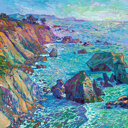 Crystal Sea - Panel in Blue Multi - Erin Hanson - Northcott