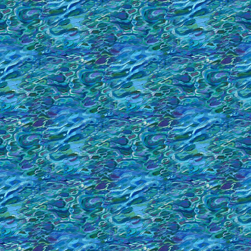 Crystal Sea - Water Texture in Dark Blue - Erin Hanson - Northcott (Pre-order: Oct 2024)