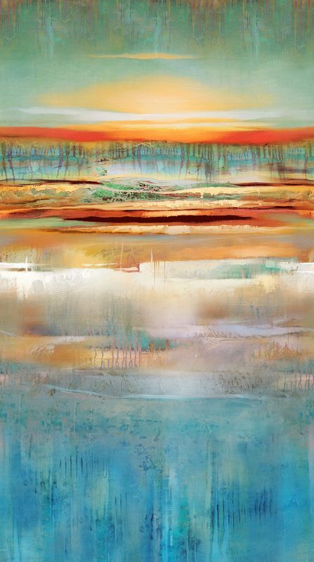 Tranquil Tides - Sunrise Ombre in Ochre Multi - Tim Parker - Northcott (Pre-order: Jan 2025)