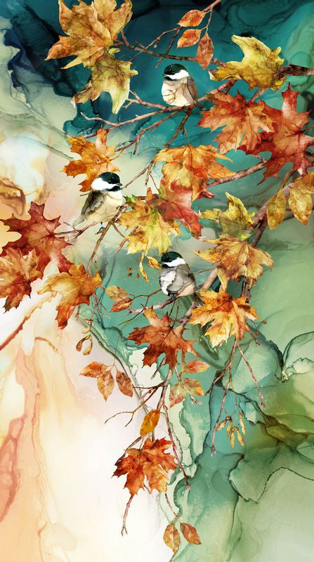 Autumn Breeze - Panel in Teal Multi - Deborah Edwards & Melanie Samra - Northcott (Pre-order: May 2025)